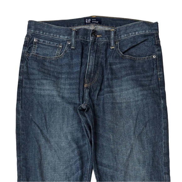 {GAP} "Standard" Mens Dark Blue 33x30 Relaxed Straight Leg Denim Jeans - Picture 3 of 8